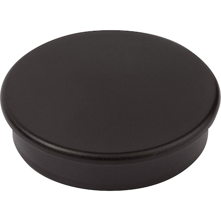 Magnet Retaining Magnet H=7 Hard Ferrite, Round, Comp:Plastic, Comp:Black, D=10,5